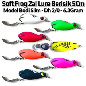 SOFT FRONG ZAL LURE SIZE 5CM SLIM BODY MODEL HOOK 2/0 WEIGHT 6.3GRM KESTING BAIT