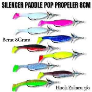 One PCS Selater Pop Propeller Size 8cm Weight 8Grm Kesting Bait