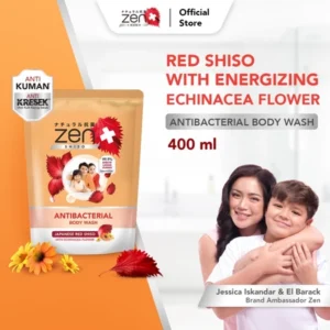 Zen Antibacterial Body Wash Shiso & Echinacea Flower Refill 400ml