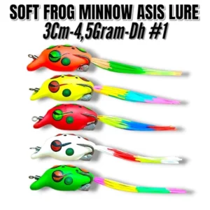SOFT FRONG MINOW ASIS LURE UKURAN 3CM BERAT 4,5GRM HOOK #1 ATION MODEL MINNOW UMPAN KESTING