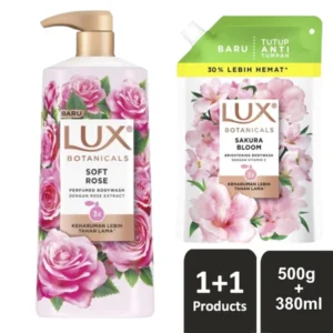 Lux Botanical Soft Rose 500G + Sakura Bloom 380ML