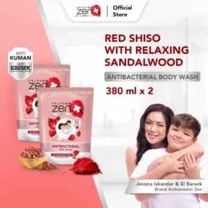 Zen Antibacterial Body Wash Shiso & Sandalwood Refill 380ml isi 2pcs
