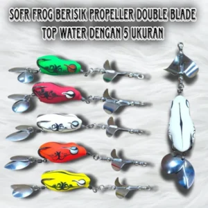 SOFT FROG BERISIK DUBLE PROPELLER 5UKURAN 3,5CM 3,7CM 4CM 4,2CM 4,5CM UMPAN KESTING