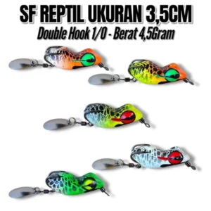 SOFT FRONG MEDEL REPTILE SIZE 3.5CM WEIGHT 4.5GRM HOOK 1/0 UMBAN KESTING