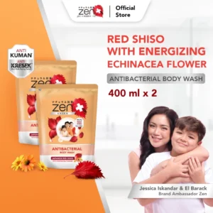 Zen Antibacterial Body Wash Shiso & Echinacea Refill 400ml isi 2pcs