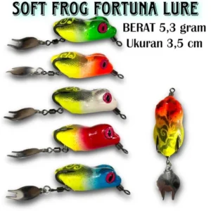SOFT FROG FORTUNA LURE UKURAN 3,5CM BERAT 5,3GRM HOOK 1/0 UMPAN KESTING