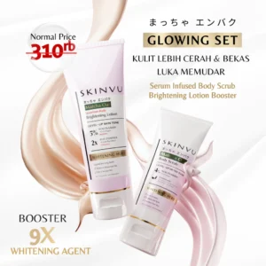 SKINVU WHITENING Brightening Skin Glowing Bodycare Set - Body Scrub & Lotion Booster (Infused Serum)