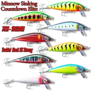 Sinking Minnow Size 7cm Weighing 10g Kesting Bait for Ampala Fish and Others