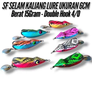 SOFT FRONG KALIANG LURE SIZE 6CM SINKING ATION WEIGHT 15GRM HOOK 4/0 UMBAIT KESTING