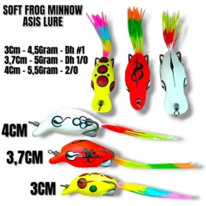 SOFT FROG MINNOW ASISI LURE UKURA 4CM.3,7CM 3CM UMPAN KESTING