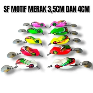SOFT FRONG LURE FISHING MOTIH MERAK UKURAN 3,5CM&4CM BERAT 6GRM HOOK 2/0 UMPAN KESTING