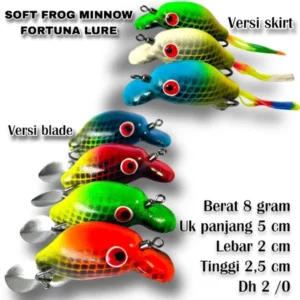 SOFT FRONG FORTUNA LURE ATION MODEL MINNOW PANCANG 5CM WEIGHT 8GRM UMBAIT KESTING