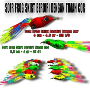 Soft Frog Skrit Lure Fishing Atation Berdiritimah Cast Size 3.5 cm and 3.8 cm Kesting Bait