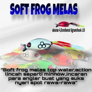 SOFT FRONG MINNOW MELAS LURE SIZE 4.5CM WEIGHT 6GRM HOOK 1/0 UMBAIT KESTING