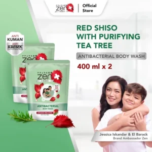 Zen Antibacterial Body Wash Shiso & Tea Tree Refill 400ml isi 2pcs