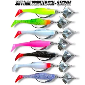 ONE PCS SOFT LURE 8CM PROPELLER WEIGHT 9.5GRM KESTING BAIT