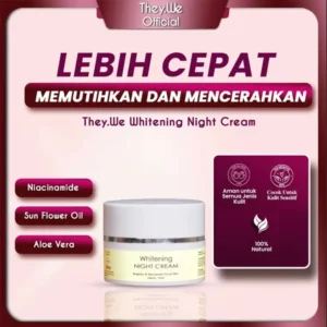 They.We Whitening Night Cream / Night Cream 10 gr - Moisturizing Night Cream Brightening Face Whitening