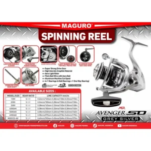 MAGURO AVENGER SO reel | 1000 to 8000 | Power Handle | New 2026 | Muara Laut Lake River Pool