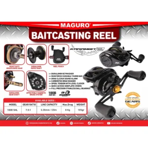 Reel BC MAGURO KARAMBIT 2 | 100SHL | Left Handle | Baitcasting | Pond Swamp Sungai Danau