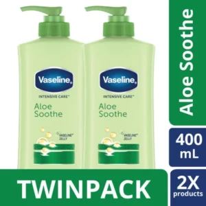 Vaseline Lotion Intensive Care Aloe Soothe 400ml Twin Pack