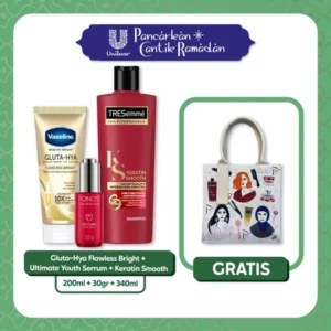 30 Days Glowing Skin & Healthy Hair Set (Vaseline + PAM + TRESemme)