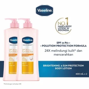 Vaseline Hand Body Lotion Healthy Bright 400 mL x2