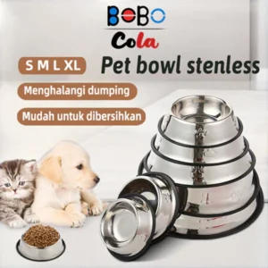 Stainless Steel Cat Dog Bowl Anti-Slip Anti-Ant Pet Bowls Animal Accessories