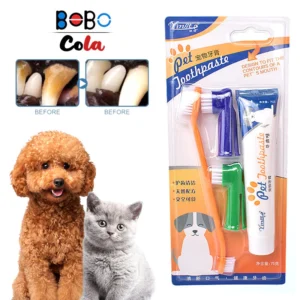 Cat Toothbrush and Toothpaste 3 in 1 Cat Toothbrush Set Dog Toothbrush and Toothpaste Cat Toothpaste