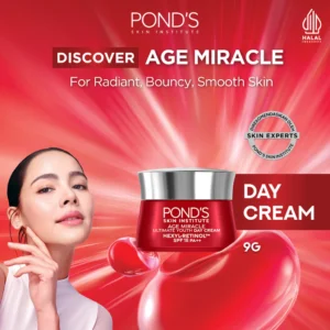Pond's Age Miracle Hexyl Retinol Niacinamide Day Cream 9g (Brightens skin in 7 days with 10x the best anti-aging power)