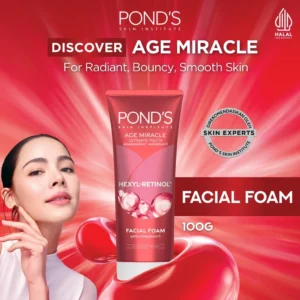 Jakarta Fashion Week 2025 - Pond's Age Miracle Hexyl Retinol: Niacinamide + Hexylresorcinol + Retinol-C. Facial Foam 100 gr Brightens