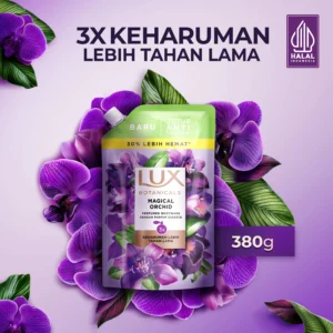 Lux Botanicals Body Wash Sabun Mandi Cair Magical Orchid Pouch Refill 380g