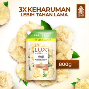 Lux Botanicals Body Wash Sabun Mandi Cair Velvet Jasmine Pouch Refill 800g