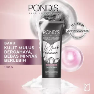 Pond's Bright Miracle Ultimate Oil Control Facial Whip Foam 100G - Gentle facial cleanser that controls oil for 8 hours