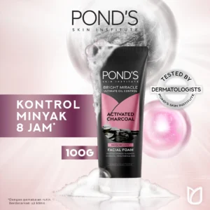 Pond's Bright Miracle Ultimate Oil Control Facial Foam 100g 20x brightening & nourishing power