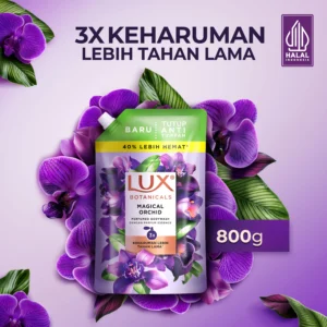Lux Botanicals Body Wash Sabun Mandi Cair Magical Orchid Pouch Refill 800g