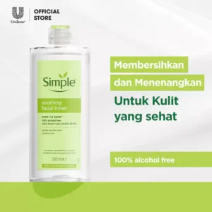 Simple Facial Wash Toner Soothing 200ml - No Alcohol, No Harsh Checmicals