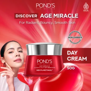 Pond's Age Miracle Hexyl Retinol Niacinamide Day Cream 50gr (Brightens Skin in 7 Days with 10x the Power of Best Anti-Aging)