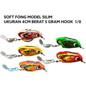 Soft FRONG RASA JWES Size 4cm Weight 5g RM Hook 1/0 Kesting Bait