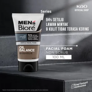 Men's Biore Gentle Facial Foam Oil Balance