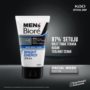 Men's Biore Scrub Facial Wash Bright Energy